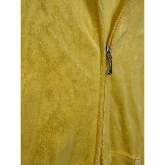 Vintage Y2K Juicy Couture Velour Hoodie Women’s Small Yellow Cotton/Poly Blend - Picture 5 of 6